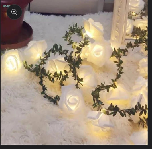 White Rose String Light | Decorative Floral Fairy Lights