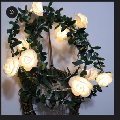 White Rose String Light | Decorative Floral Fairy Lights