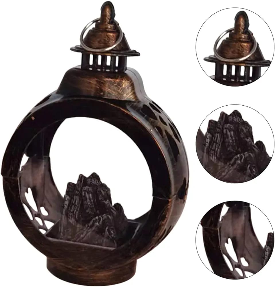 Fire Lamp Decor – Battery Powered Lantern for Dining Table Centerpiece