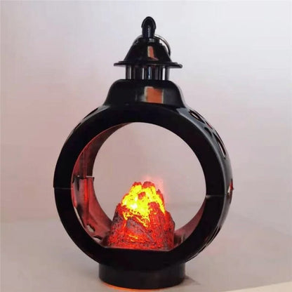 Fire Lamp Decor – Battery Powered Lantern for Dining Table Centerpiece