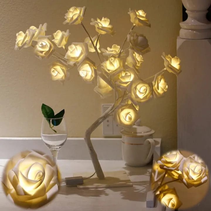 LED Rose Flower Tree Table Lamp